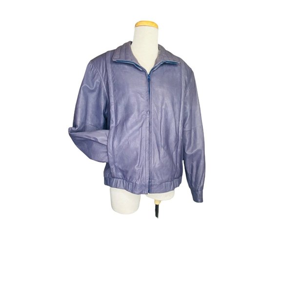 North Beach Leather San Francisco Moto Leather Jacket Vintage 80s Size 10 EUC - Picture 2 of 9